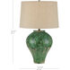 Blarney 31 inch 150 watt Green Table Lamp Portable Light
