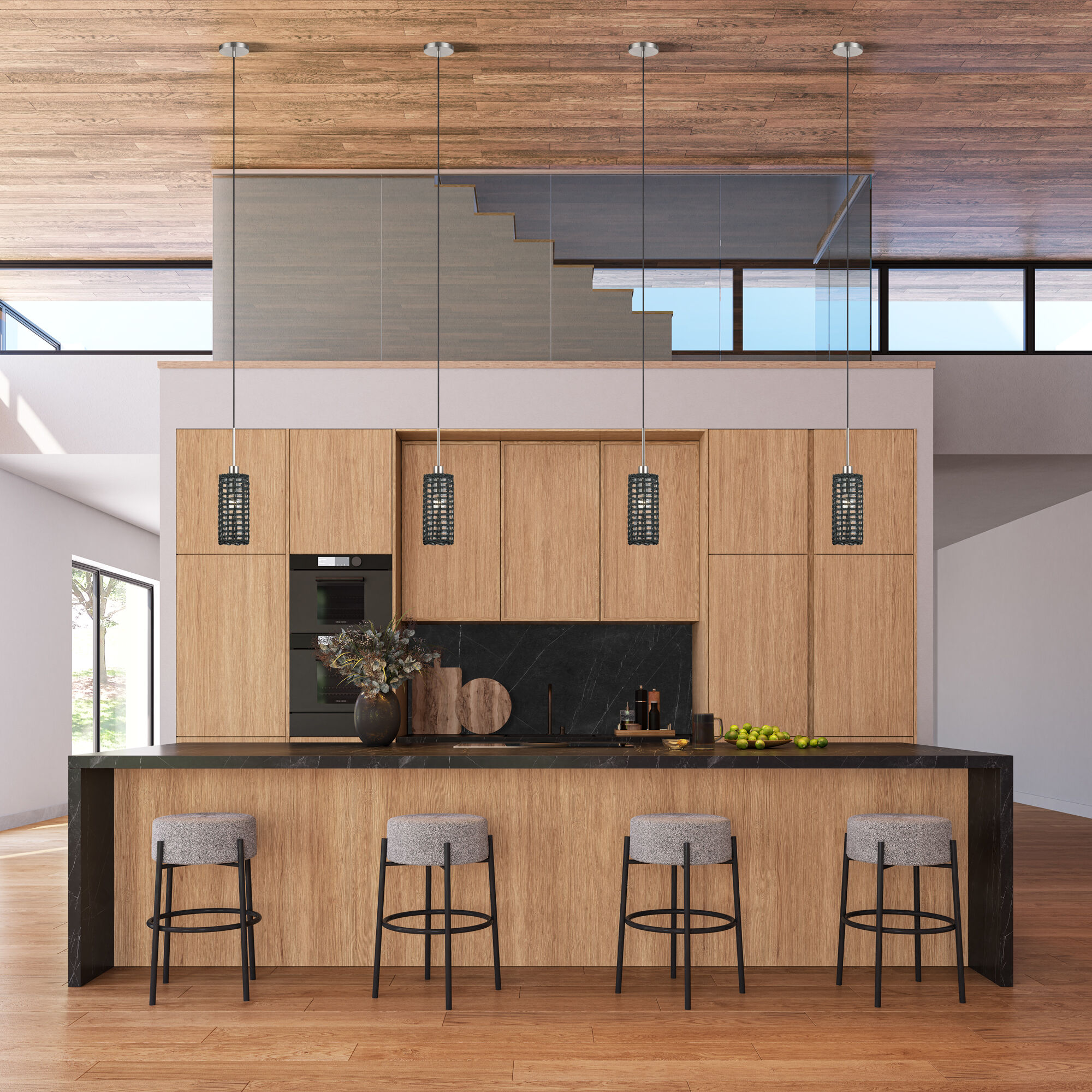 Twinewell 1 Light 5.13 inch Brushed Nickel Mini Pendant Ceiling Light