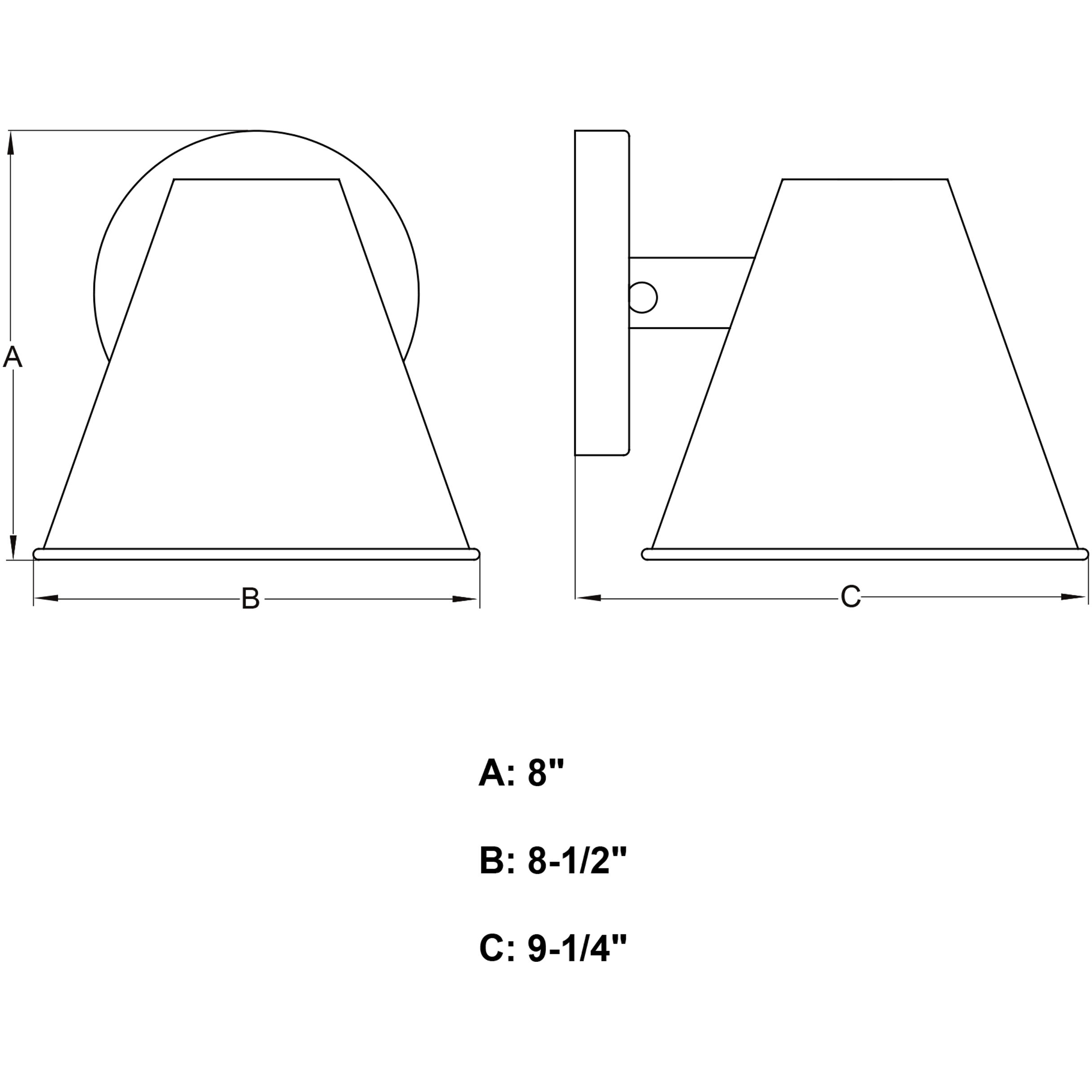 Smith LED 8 inch Textured Black Outdoor Wall