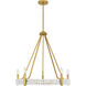 Molly 5 Light 27 inch Brushed Gold Chandelier Ceiling Light