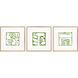 Minimal Moments Green and Multi and White Framed Art