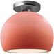 Radiance LED 7 inch Gloss Blush and Brushed Nickel Semi Flush Ceiling Light