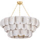 Amalfi 16 Light 41 inch Vintage Gold Leaf Chandelier Ceiling Light