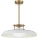 Gavin 1 Light 20 inch White with Warm Brass Accents Pendant Ceiling Light in White/Warm Brass