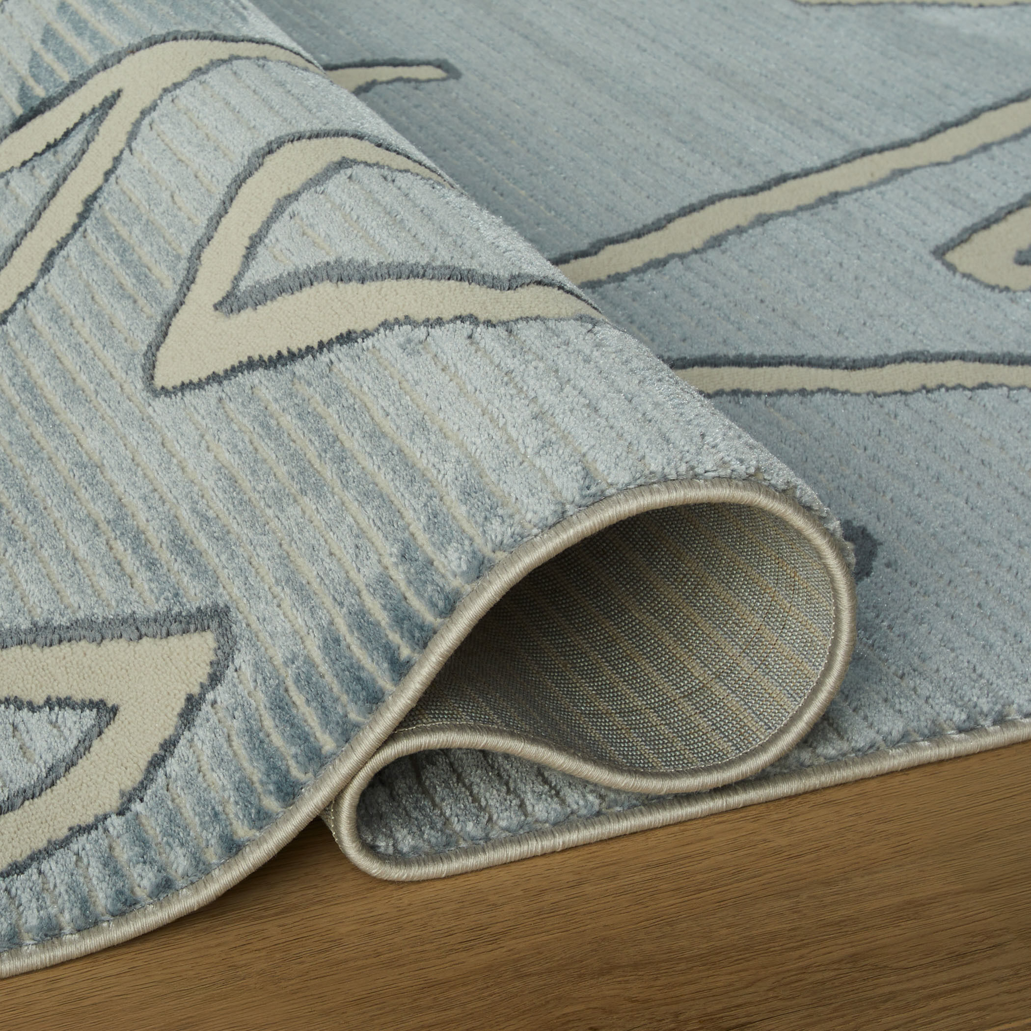 Eclectic Luxe 36 X 24 inch Blue Rug in 2 x 3