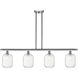 Ballston Preston Island Light Ceiling Light in Brushed Satin Nickel, Clear