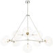 Bermude 10 Light 55.12 inch Nickel Chandelier Ceiling Light