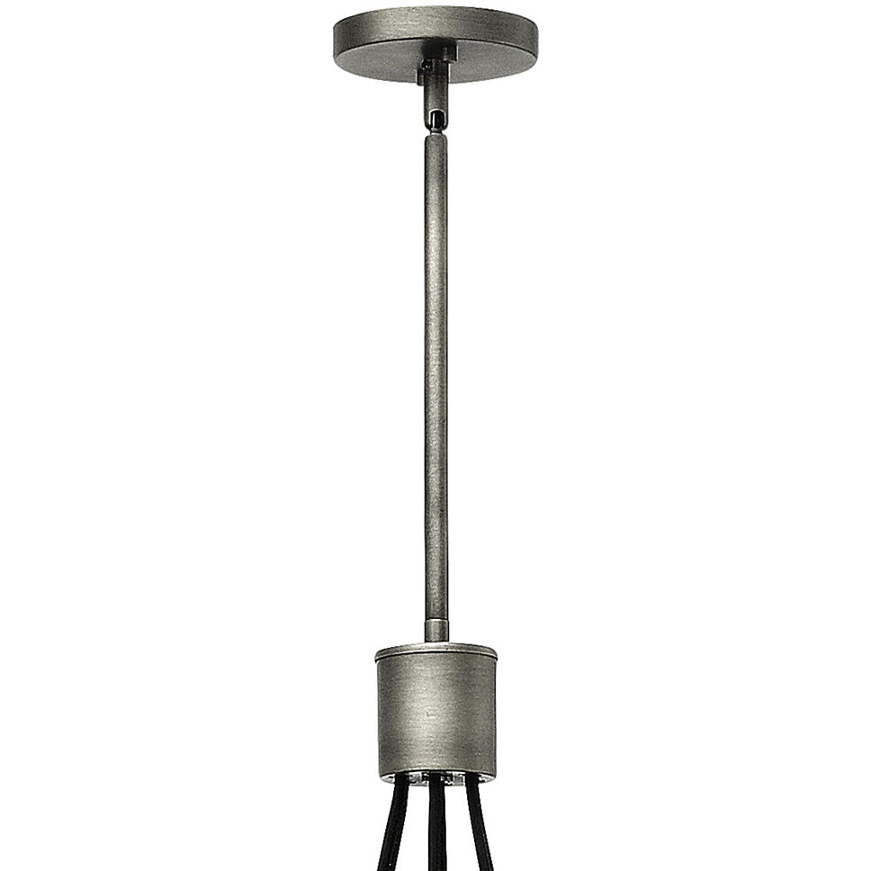 Fulton 7 Light 27.75 inch Aged Zinc with Antique Nickel Indoor Foyer Light Ceiling Light, Large