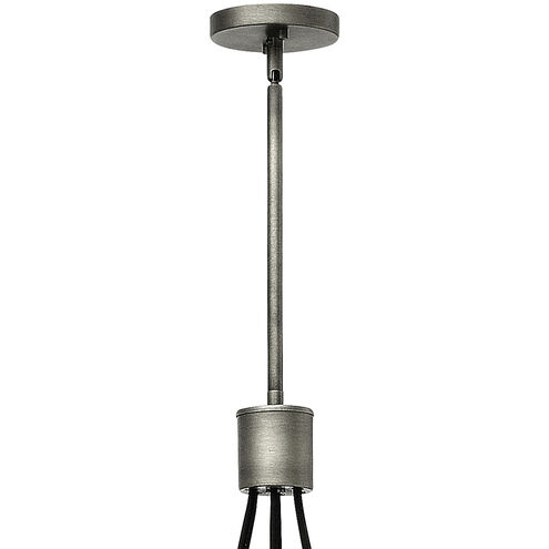 Fulton 7 Light 27.75 inch Aged Zinc with Antique Nickel Indoor Foyer Light Ceiling Light, Large