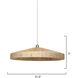 Parasol 1 Light 31.5 inch Antique Brass Pendant Ceiling Light, Lifestyle, Large
