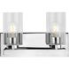 Goodwin 2 Light 12.87 inch Polished Chrome Vanity Light Wall Light