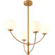 Canada 4 Light 26 inch Brass Chandelier Ceiling Light