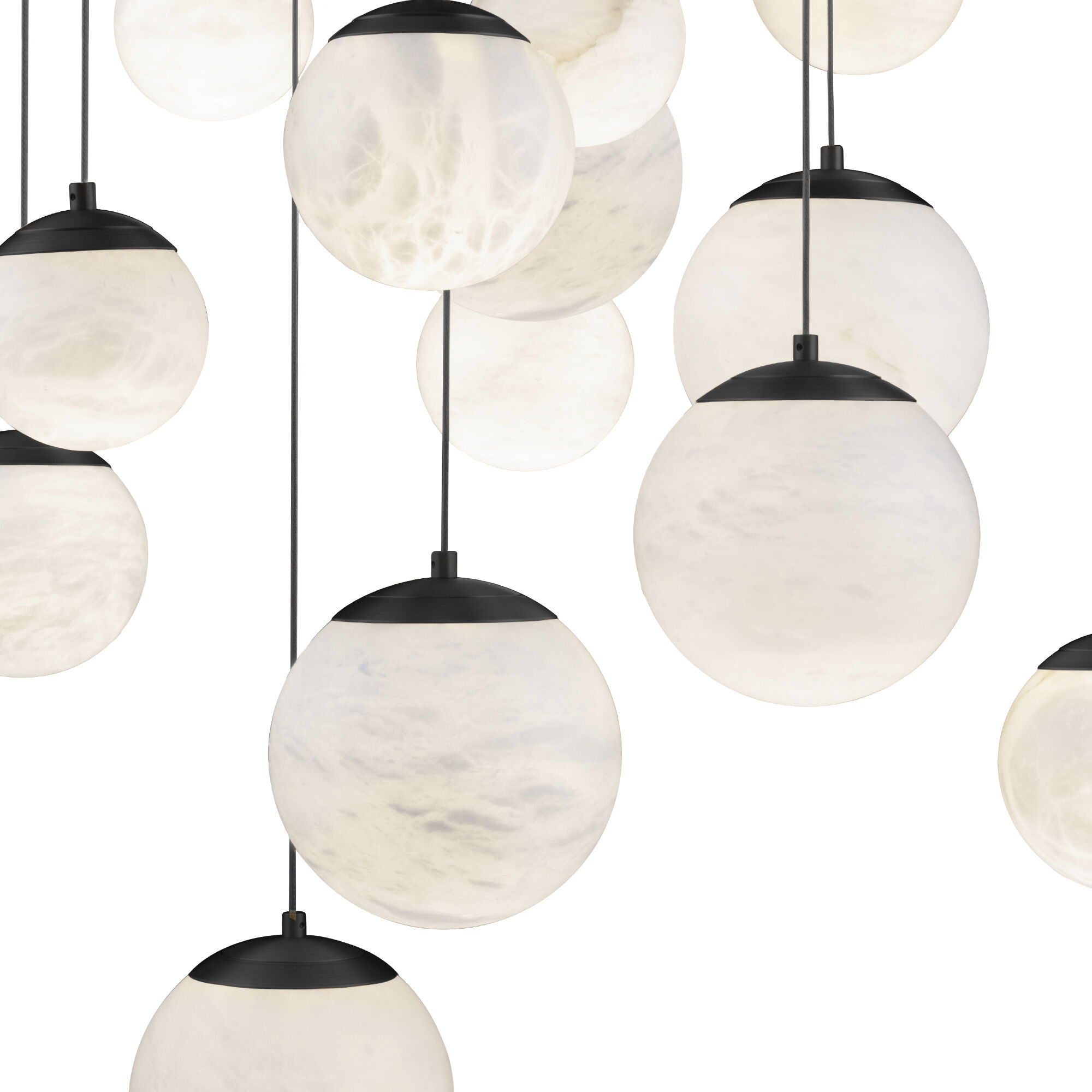 Pisces 15 Light 23 inch Black Pendant Ceiling Light