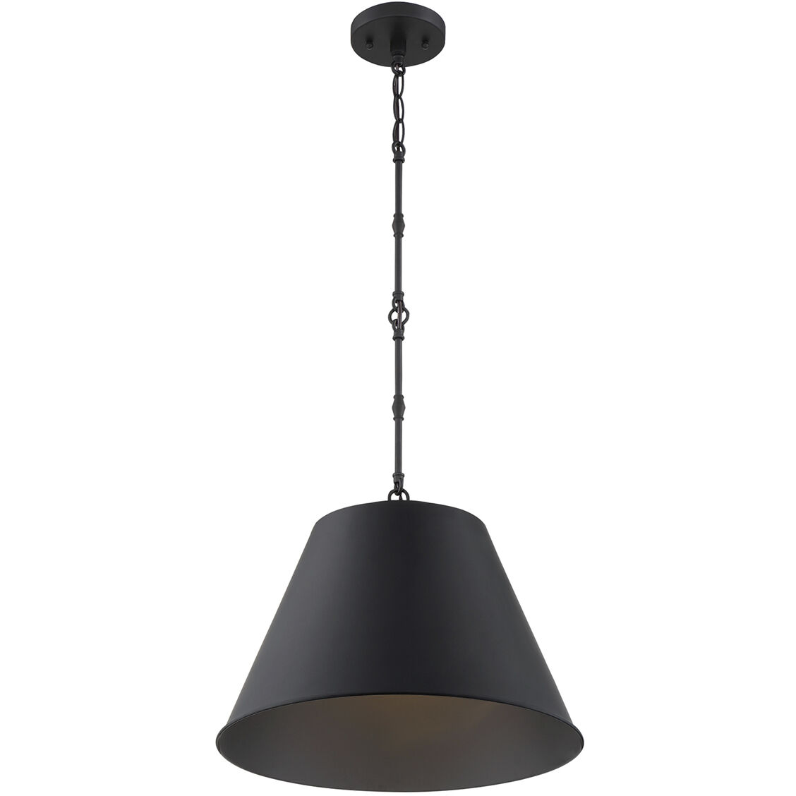 Alden 1 Light 18.25 inch Matte Black Pendant Ceiling Light, Essentials