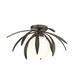 Dahlia 1 Light 21.3 inch Ink Semi-Flush Ceiling Light in Opal