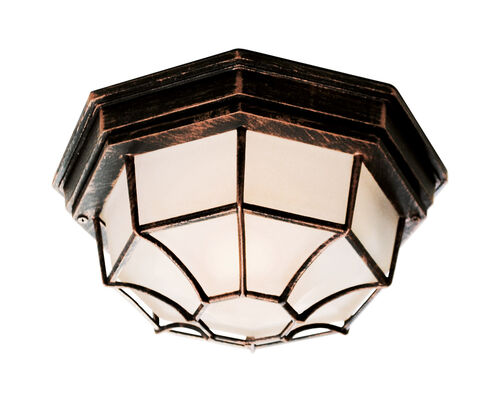 Benkert 1 Light 9 inch Black Copper Outdoor Flushmount Lantern