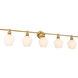 Gene 5 Light 47 inch Brass Wall sconce Wall Light