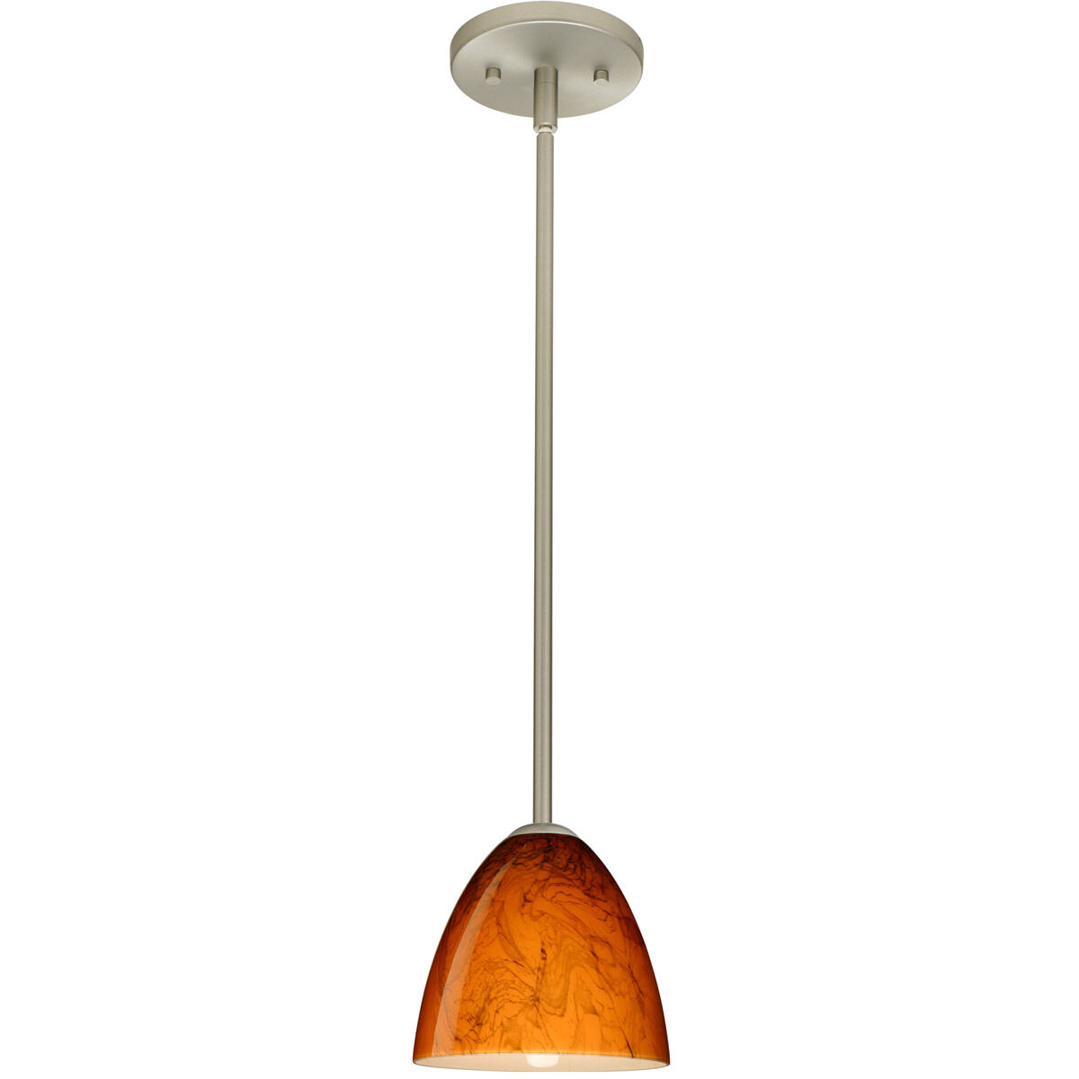 Vila LED Satin Nickel Stem Pendant Ceiling Light