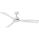 Coastal Elements Iver 56 inch Matte White Fan, Dual Mount