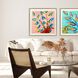 Florals Collection Blue Framed Art