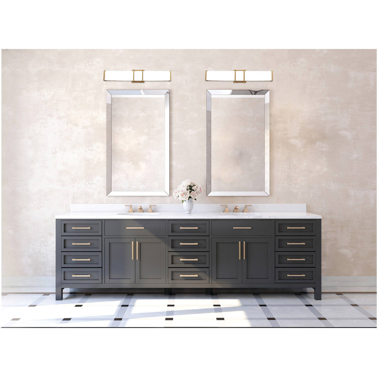 Tomero LED 23.74 inch Brushed Gold Bath Vanity Wall Light