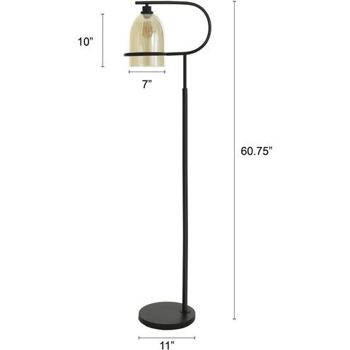 Radiance 60.75 inch 6.00 watt Satin Black Floor Lamp Portable Light
