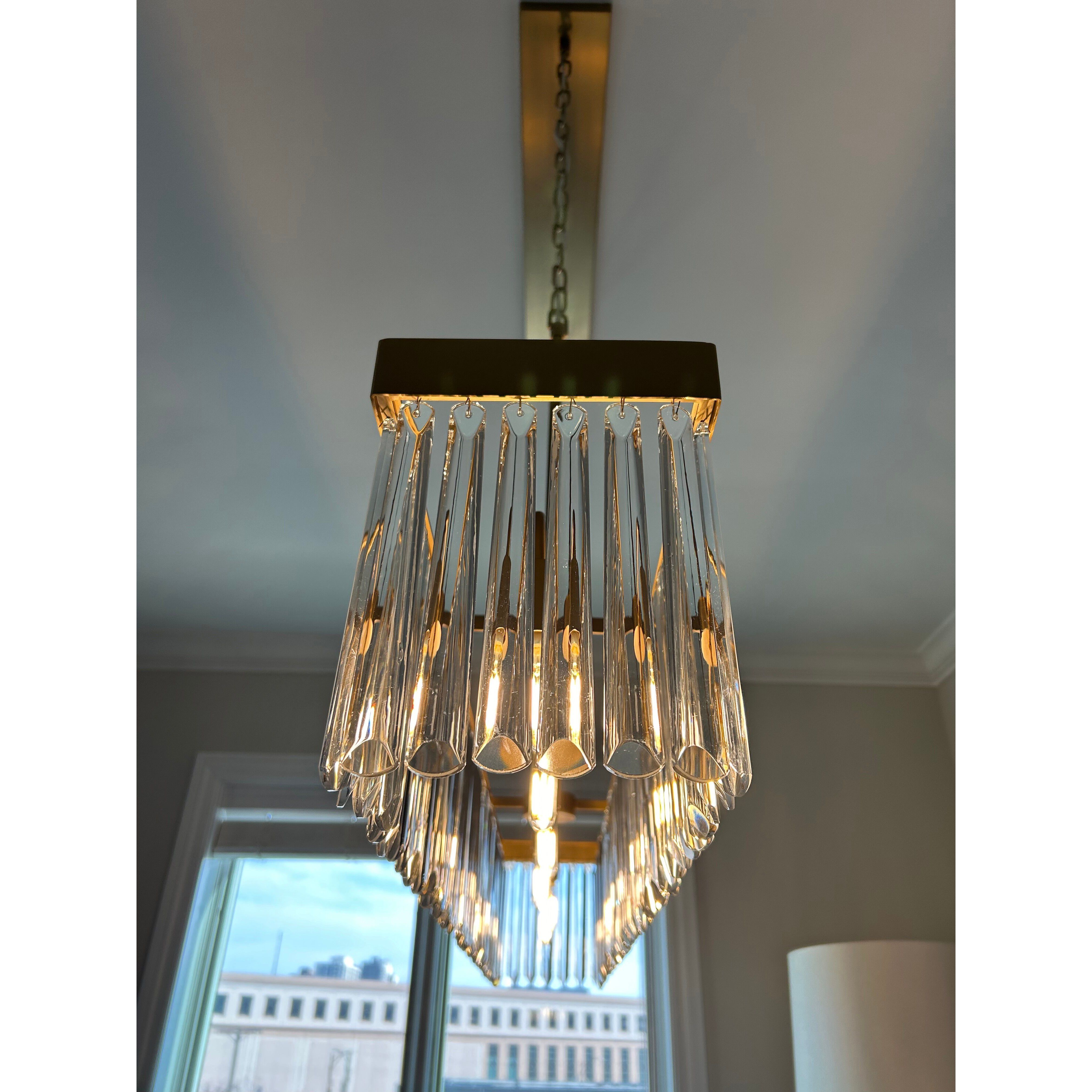 Emory 6 Light 49 inch Modern Gold Linear Chandelier Ceiling Light