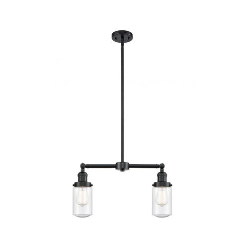 Franklin Restoration Dover 2 Light 21 inch Oil Rubbed Bronze Island Light Ceiling Light in Seedy Glass, Franklin Restoration
