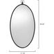 Wade 34.25 X 17.75 inch Black with Beveled Mirror Wall Mirror