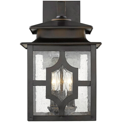 Calvert 3 Light 15 inch Oil-Rubbed Bronze Exterior Wall Mount