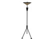 Jetset 71 inch 40.00 watt Matte Black with Antique Brass Floor Lamp Portable Light