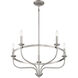 Transitional 5 Light 26.63 inch Brushed Nickel Chandelier Ceiling Light