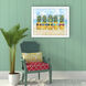 Waterside Multi and Green and Blue and Yellow Framed Art