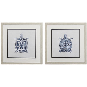 Waterside Blue and Neutral Framed Art