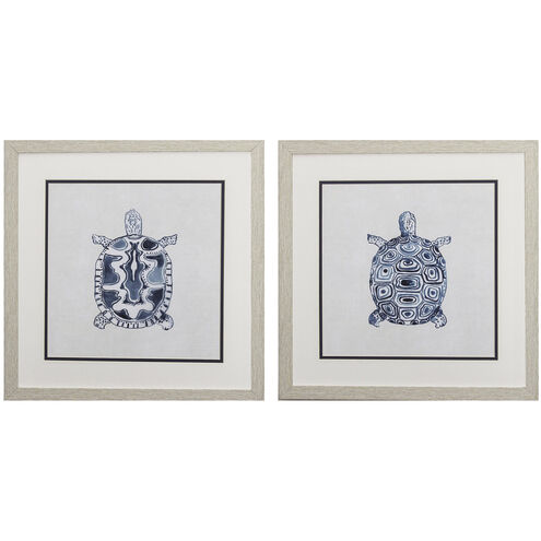 Waterside Blue and Neutral Framed Art