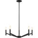 Vector 5 Light 28 inch Midnight Black Chandelier Ceiling Light
