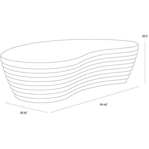 Mojave 60.25 X 36.25 inch Black Outdoor Coffee Table