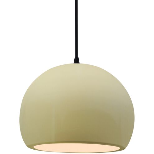 Radiance LED 10 inch Vanilla Gloss and Matte Black Pendant Ceiling Light