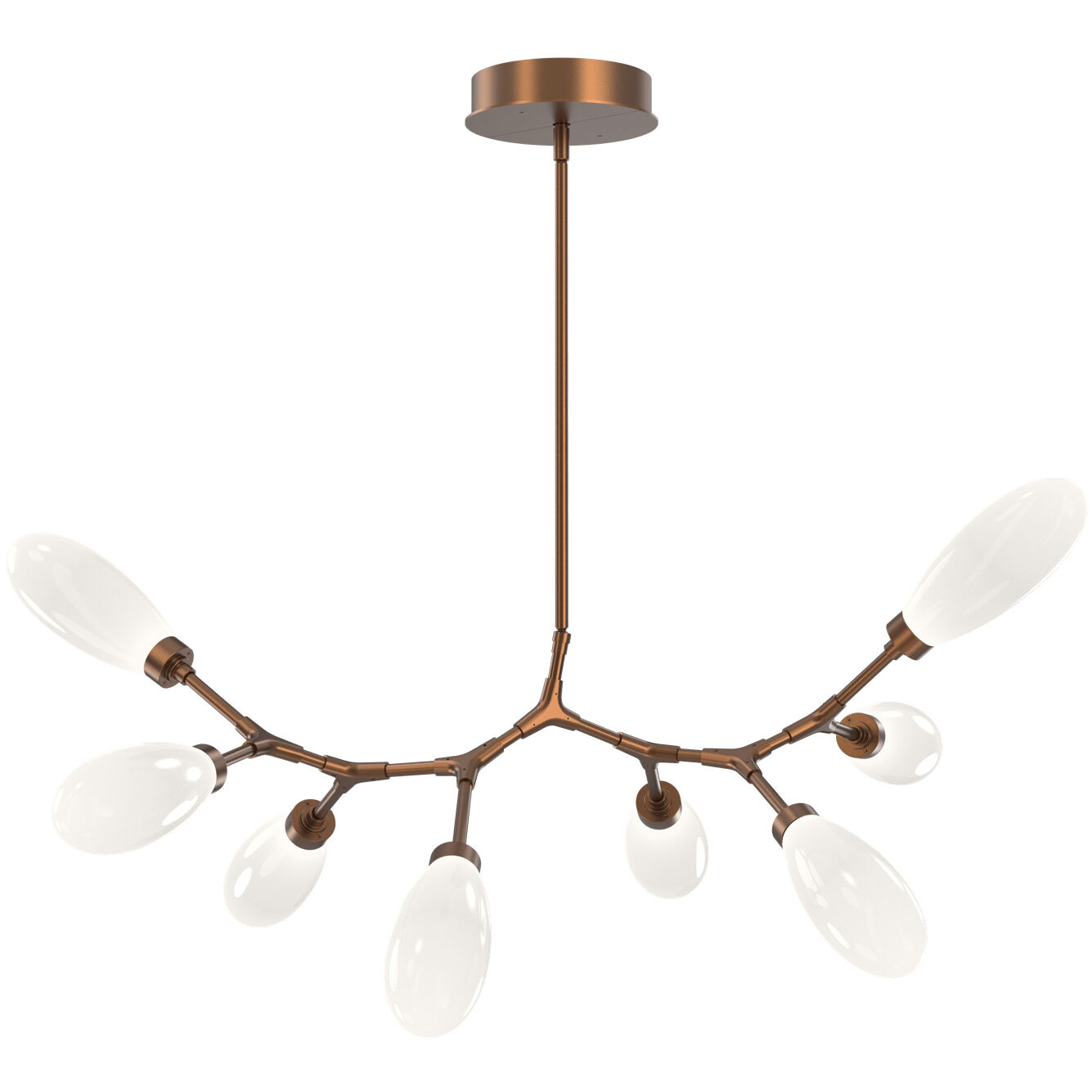 Fiori LED 51.9 inch Burnished Bronze Linear Pendant Ceiling Light, Modern Branch