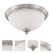 Patton 3 Light 15.75 inch Brushed Nickel Flush Mount Ceiling Light