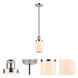 Franklin Restoration Dover 1 Light 5 inch Polished Chrome Mini Pendant Ceiling Light in Matte White Glass, Franklin Restoration