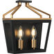 Mavonshire 2 Light 10 inch Black and Aged Gold Brass Wall Sconce Wall Light