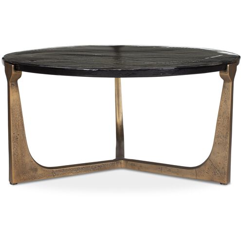 Bohdi 32 X 16 inch Antique Brass Outdoor Coffee Table