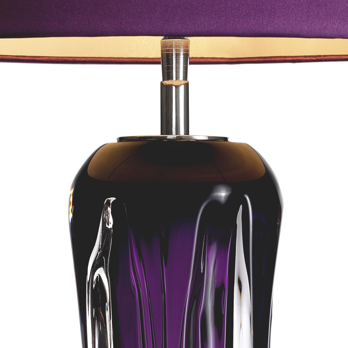 Castillo 27.17 inch 40 watt Purple Solid Glass Table Lamp Portable Light