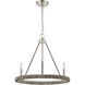 Abaca 3 Light 20 inch Polished Nickel Chandelier Ceiling Light