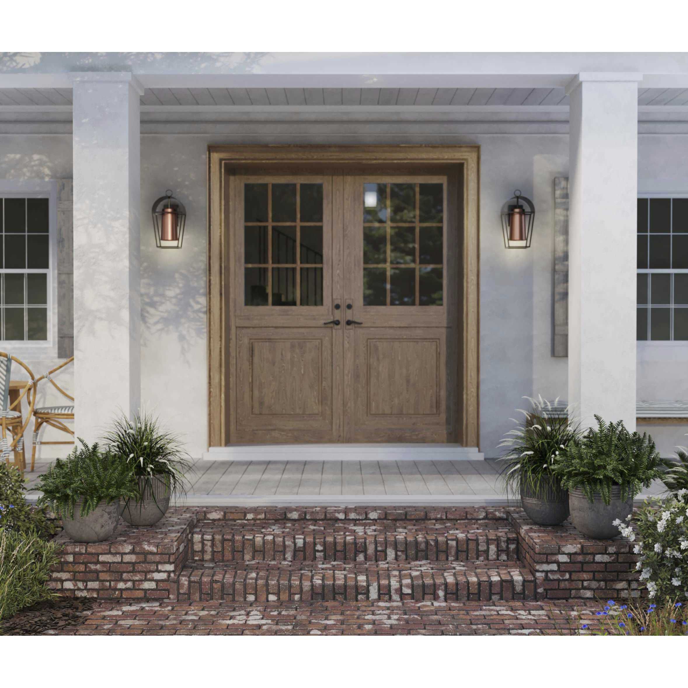 Hutchence 1 Light 18 inch Antique Bronze Outdoor Wall Lantern