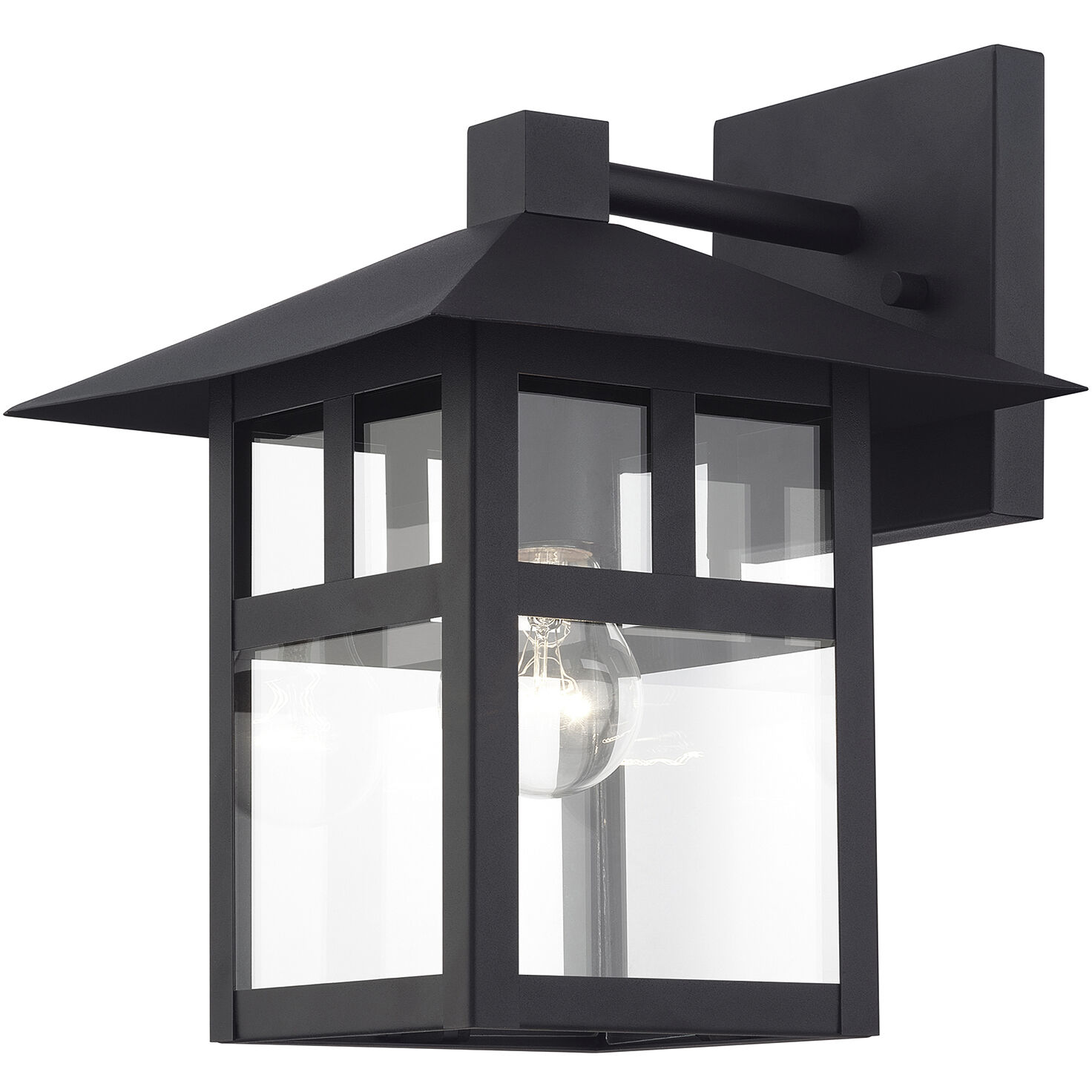 Crestlake 1 Light 11.5 inch Textured Black Outdoor Wall Lantern