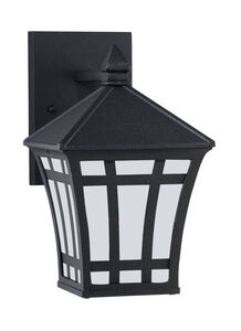 Herrington 1 Light 10 inch Black Outdoor Wall Lantern, Small