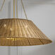 Marie Flanigan Corinne LED 36.25 inch Soft Brass Woven Hanging Shade Ceiling Light in Natural Wicker, Extra Large