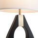 Pearson 30 inch 9 watt Pecan and Brushed Nickel Table Lamp Portable Light